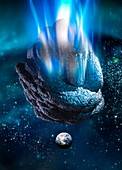 Meteor heading for Earth,artwork