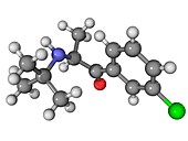 Bupropion antidepressant drug molecule