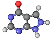 Allopurinol gout drug molecule
