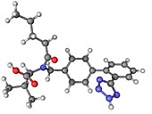 Valsartan drug molecule