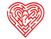 Heart Maze,computer artwork