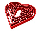 Heart Maze,computer artwork