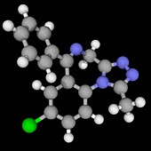 Alprazolam drug molecule
