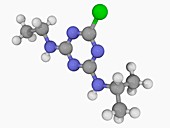 Atrazine herbicide molecule