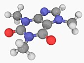 Caffeine drug molecule