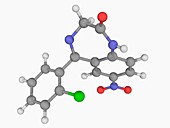 Clonazepam drug molecule
