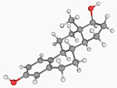 Estradiol hormone molecule