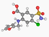 Furosemide drug molecule
