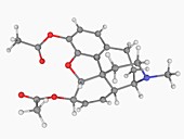 Heroin drug molecule