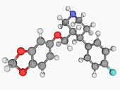 Paroxetine drug molecule