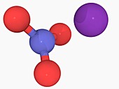 Potassium nitrate molecule