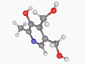 Vitamin B6 pyridoxine molecule
