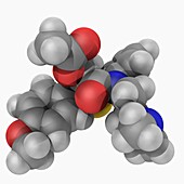 Diltiazem drug molecule
