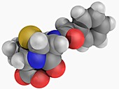 Penicillin G drug molecule
