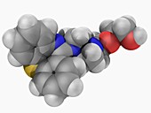 Quetiapine drug molecule
