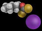 Potassium amyl xanthate molecule