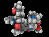 Vincristine drug molecule