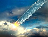 Meteor in the Earth's atmosphere,artwork