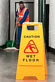 Wet floor sign