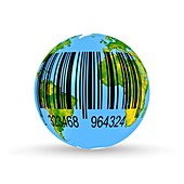 Barcoded Earth,conceptual artwork
