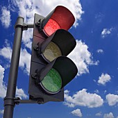 Red traffic light,artwork