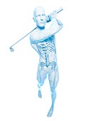 Golf player,artwork