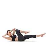 Woman doing abdominal crunches