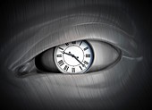 Eye with clock,artwork