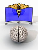 Human brain and medical logo,artwork