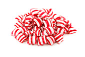 Red and white striped confectionary