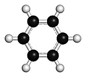 Benzene aromatic hydrocarbon molecule