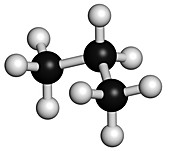 Propane hydrocarbon molecule