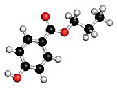 Propyl paraben preservative molecule