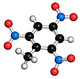Trinitrotoluene high explosive molecule