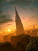 Alien structures on an extrasolar planet