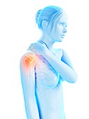 Human shoulder pain,illustration