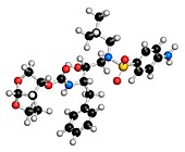 Darunavir HIV drug molecule