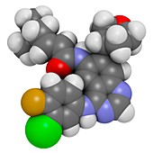Afatinib cancer drug molecule