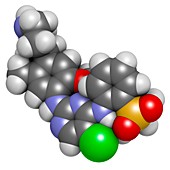 Ceritinib cancer drug molecule