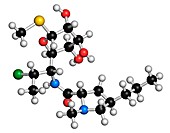 Clindamycin antibiotic molecule