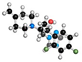 Efinaconazole antifungal drug molecule