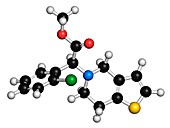 Clopidogrel antiplatelet agent molecule
