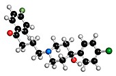 Haloperidol antipsychotic drug molecule