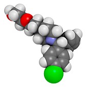 Hydroxyzine antihistamine drug molecule