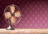 Antique electric fan,illustration