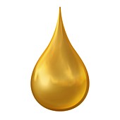 Gold droplet,illustration