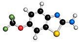 Riluzole ALS drug molecule