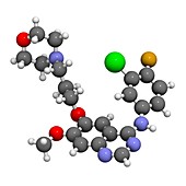 Gefinitib cancer drug molecule