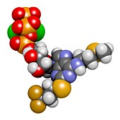 Cangrelor antiplatelet drug molecule