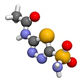 Acetazolamide diuretic drug molecule